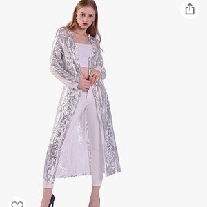 Silver sequin duster.